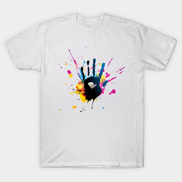 Hand Paint Splatter T-Shirt by RKP'sTees